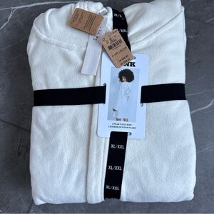 NWT VICTORIA'S SECRET PINK POLAR FLEECE ROBE XL/XXL CREAMER SOFT